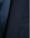 Slim fit half canvas suit in navy blue faux ... | Roberto Verino