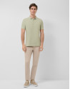 Khaki short-sleeved piqué polo shirt - Man | Roberto Verino