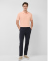Light orange short-sleeved piqué polo shirt | Roberto Verino