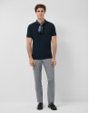 Navy blue short-sleeved piqué polo shirt - Man | Roberto Verino