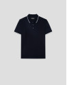 Navy blue mercerised polo shirt - Man - SS2026 | Roberto Verino