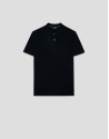 Navy blue short-sleeved piqué polo shirt - Man | Roberto Verino