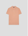Light orange short-sleeved piqué polo shirt | Roberto Verino