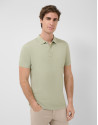 Khaki short-sleeved piqué polo shirt - Man | Roberto Verino