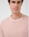 Pink mercerised short-sleeved T-shirt - Man | Roberto Verino