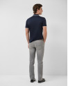 Navy blue mercerised polo shirt - Man - SS2026 | Roberto Verino