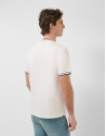 Camiseta manga corta mercerizado blanco rib ... | Roberto Verino