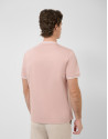 Camiseta manga corta mercerizado rosa rib blanco | Roberto Verino