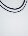 Camiseta manga corta mercerizado blanco rib ... | Roberto Verino