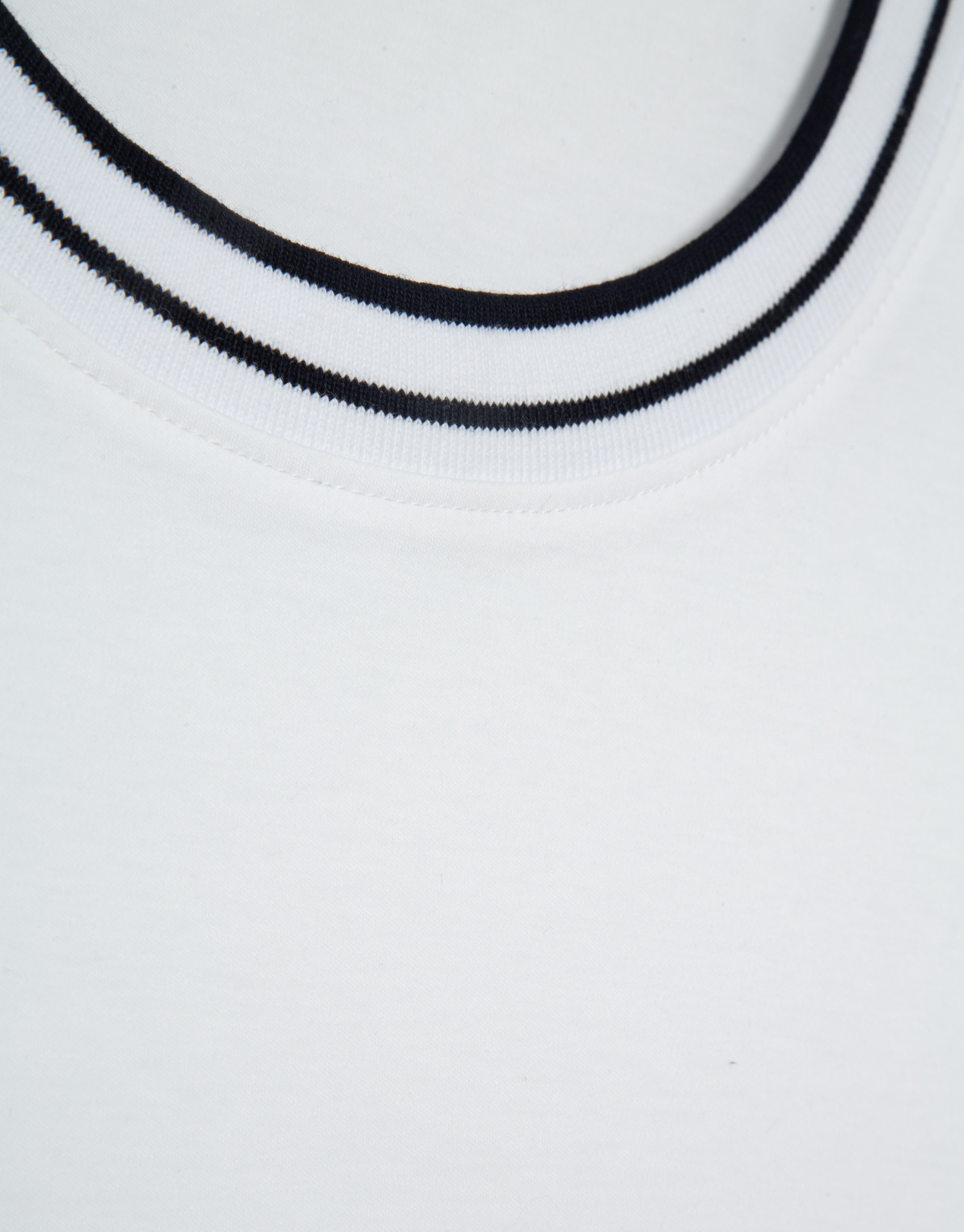 White mercerised short-sleeved T-shirt - Man | Roberto Verino