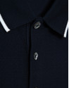 Navy blue mercerised polo shirt - Man - SS2026 | Roberto Verino