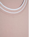 Camiseta manga corta mercerizado rosa rib blanco | Roberto Verino