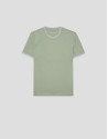 Light khaki mercerised short-sleeved T-shirt | Roberto Verino