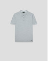Grey melange knitted polo shirt - Man - SS2026 | Roberto Verino