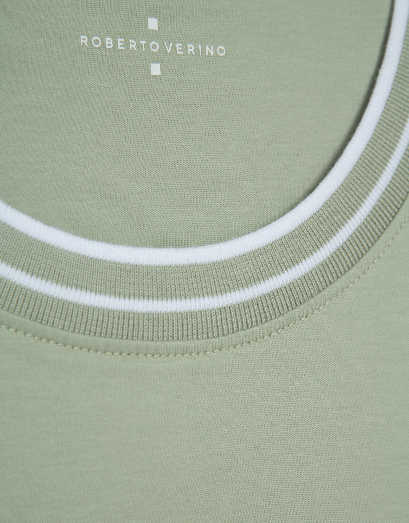 Light khaki mercerised short-sleeved T-shirt | Roberto Verino