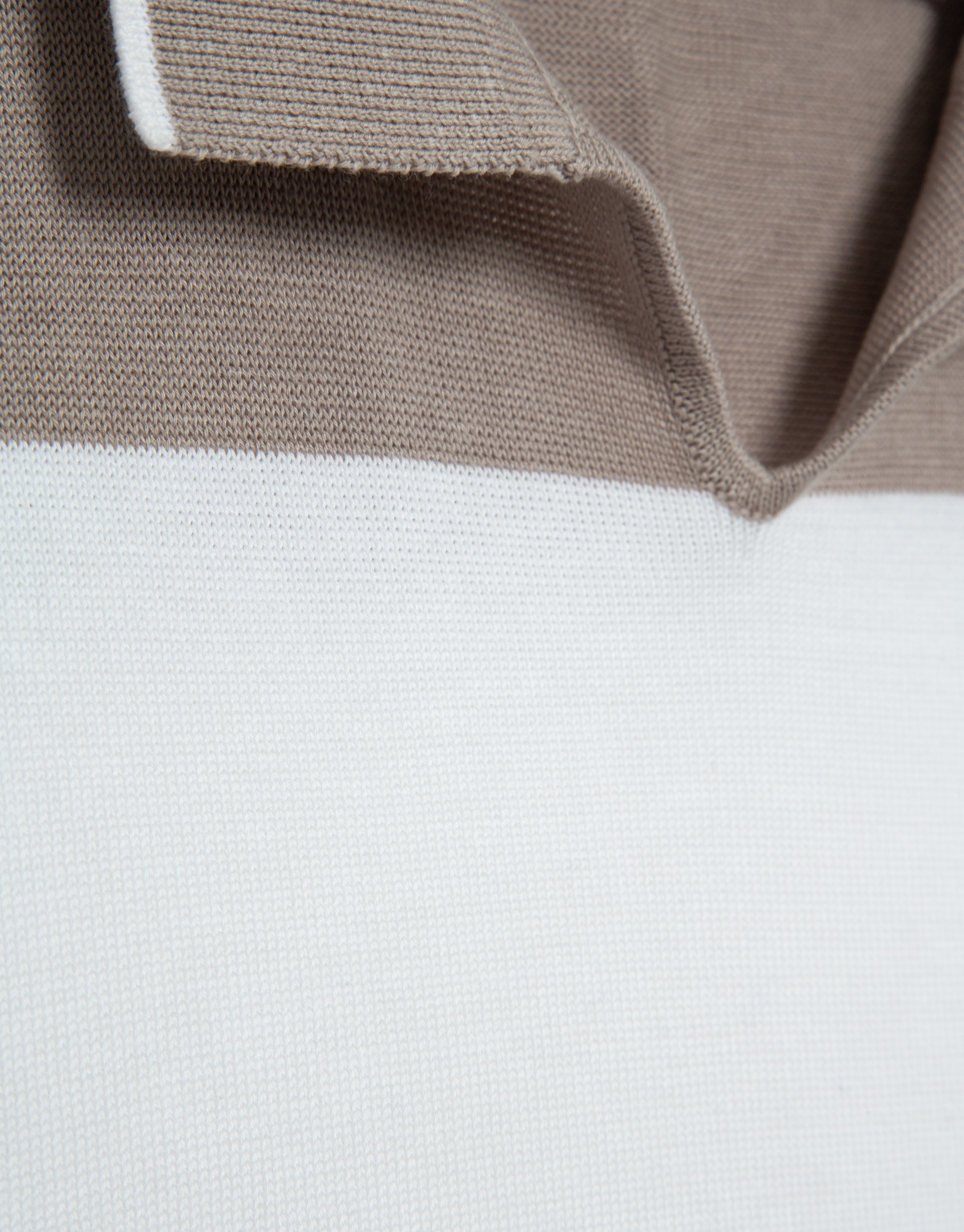 Polo tricotado rayas azul visón/blanco - Hombre | Roberto Verino
