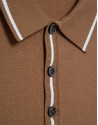 Camel knitted polo shirt - Man - SS2026 | Roberto Verino