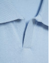 Light blue high twist knitted polo shirt - Man | Roberto Verino