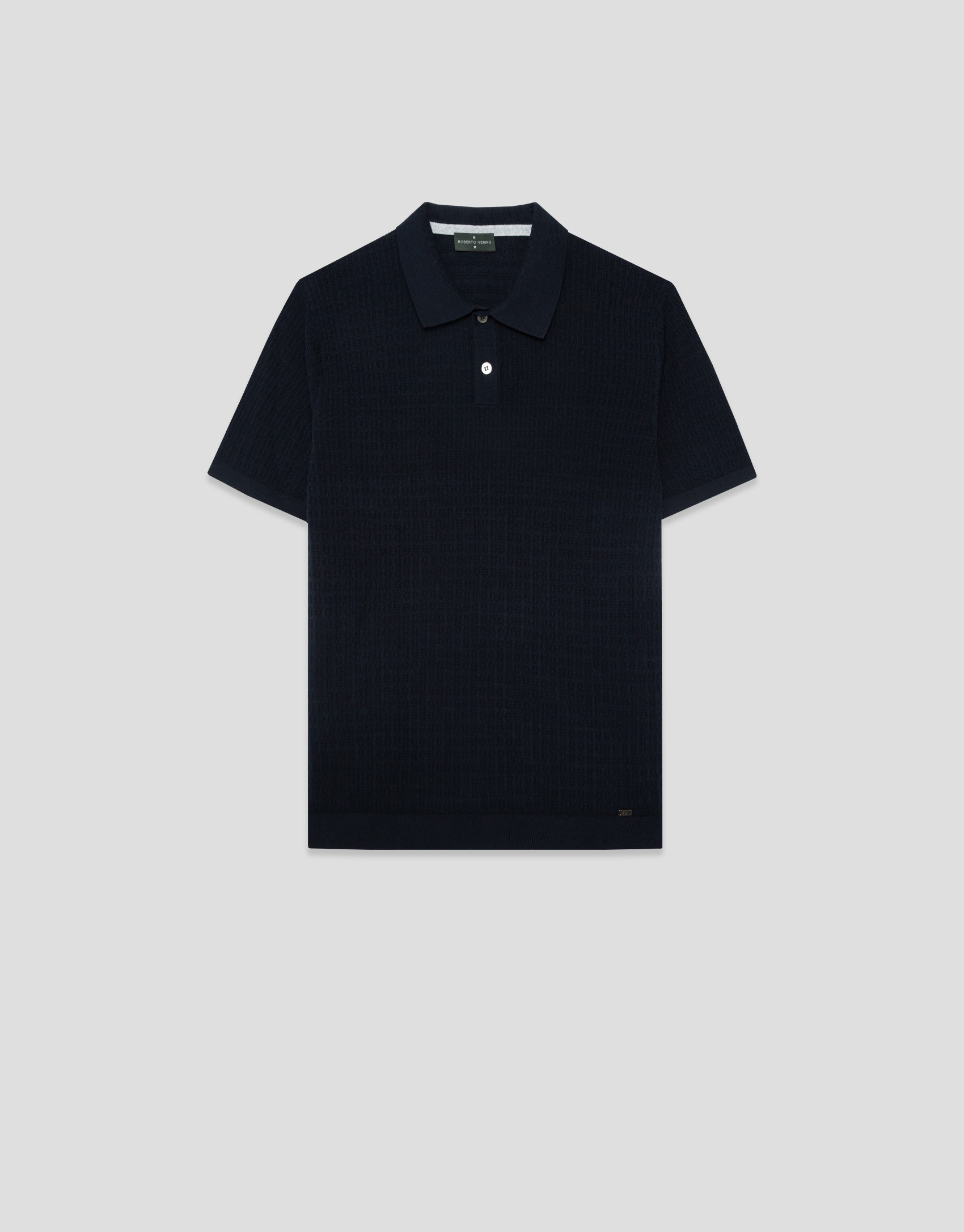 Polo tricotado estructura marino - Hombre | Roberto Verino