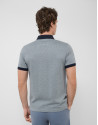 Polo jacquard mercerizado tricolor azules/blanco | Roberto Verino