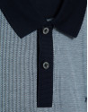 Three-colour blue/white mercerised jacquard ... | Roberto Verino
