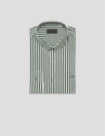 Regular fit white and khaki striped shirt - Man | Roberto Verino