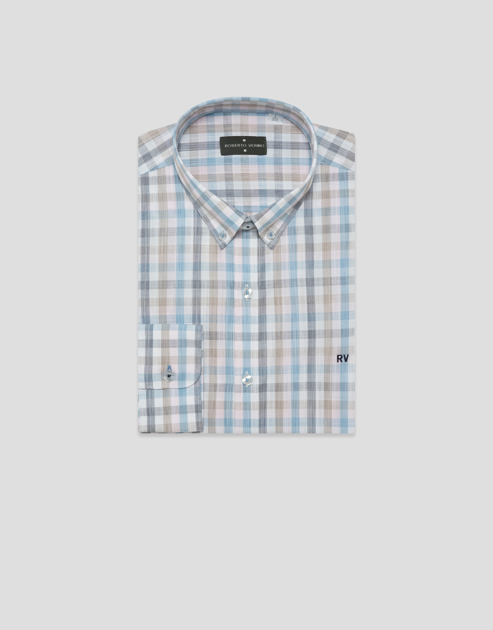 Camisa sport regular cuadros multicolor | Roberto Verino