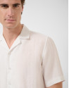 Camisa guayabera slim fit lino blanco - Hombre | Roberto Verino