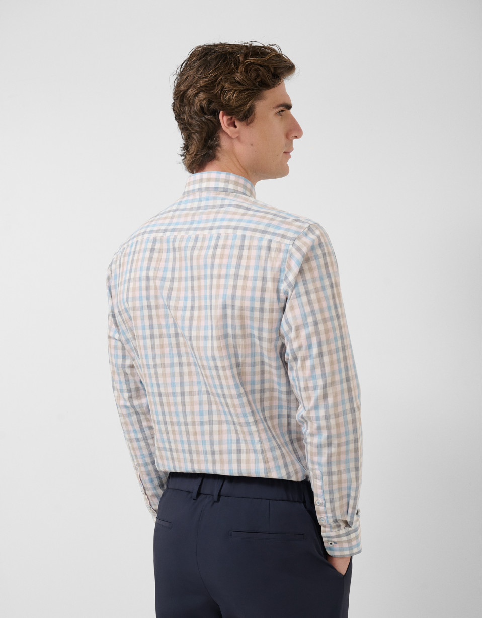 Regular fit multicoloured checked shirt - Man | Roberto Verino