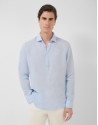 Regular fit light blue linen polo shirt - Man | Roberto Verino