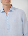 Regular fit light blue linen polo shirt - Man | Roberto Verino