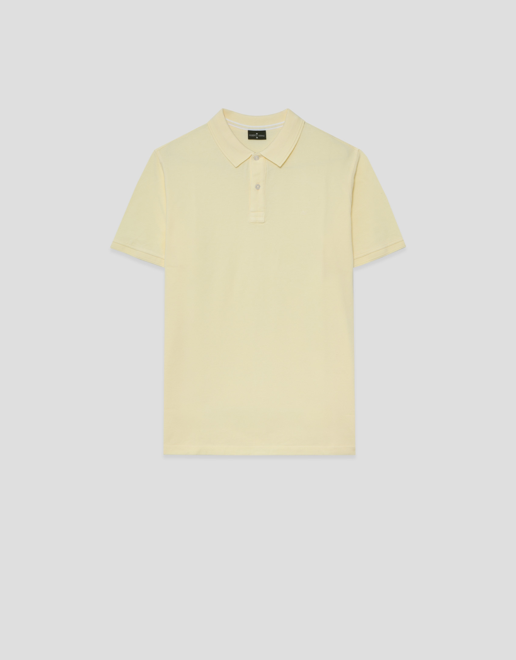 Polo piqué de manga corta amarillo claro | Roberto Verino