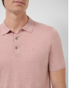 Pink linen knitted polo shirt - Man - SS2026 | Roberto Verino