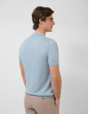 Polo tricotado lino celeste - Hombre - PV2026 | Roberto Verino