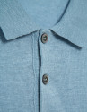 Polo tricotado lino celeste - Hombre - PV2026 | Roberto Verino