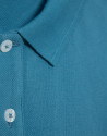 Blue-green short-sleeved piqué polo shirt - Man | Roberto Verino