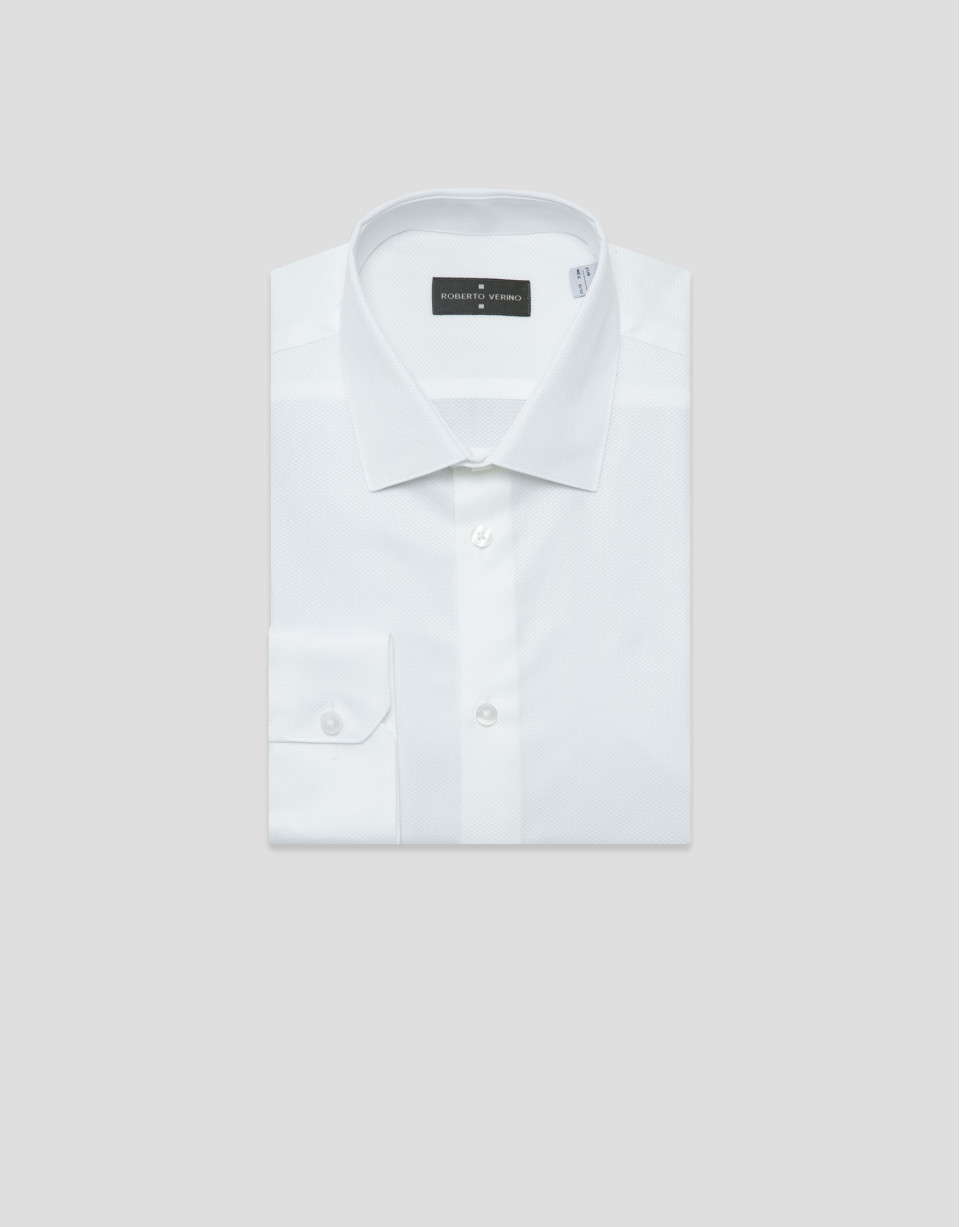Camisa vestir estructura blanca - Hombre | Roberto Verino