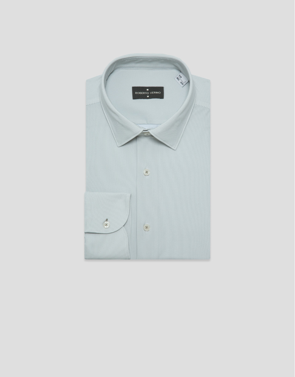 Regular fit casual shirt with light khaki ... | Roberto Verino