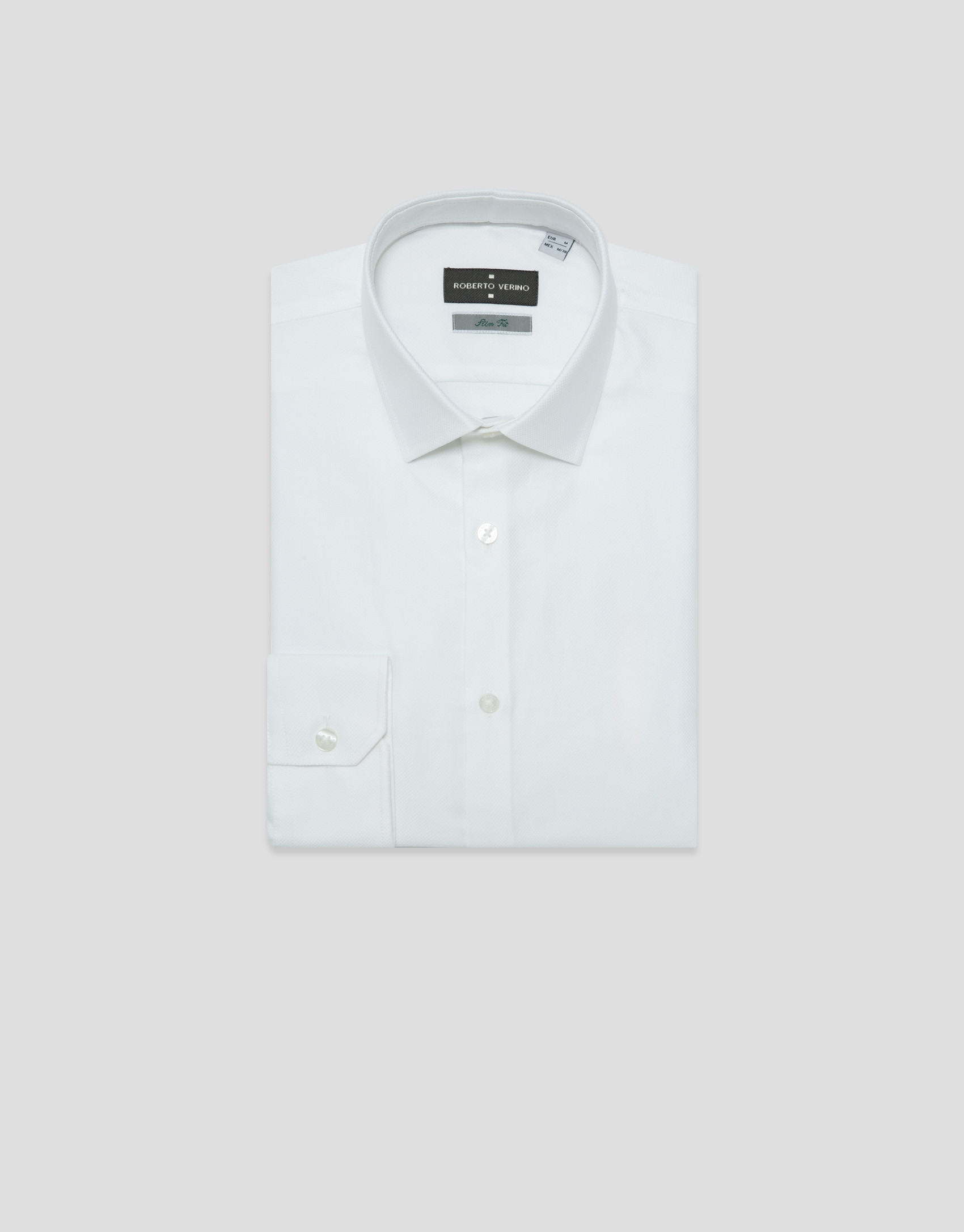 White microstructure dress shirt - Man - SS2026 | Roberto Verino