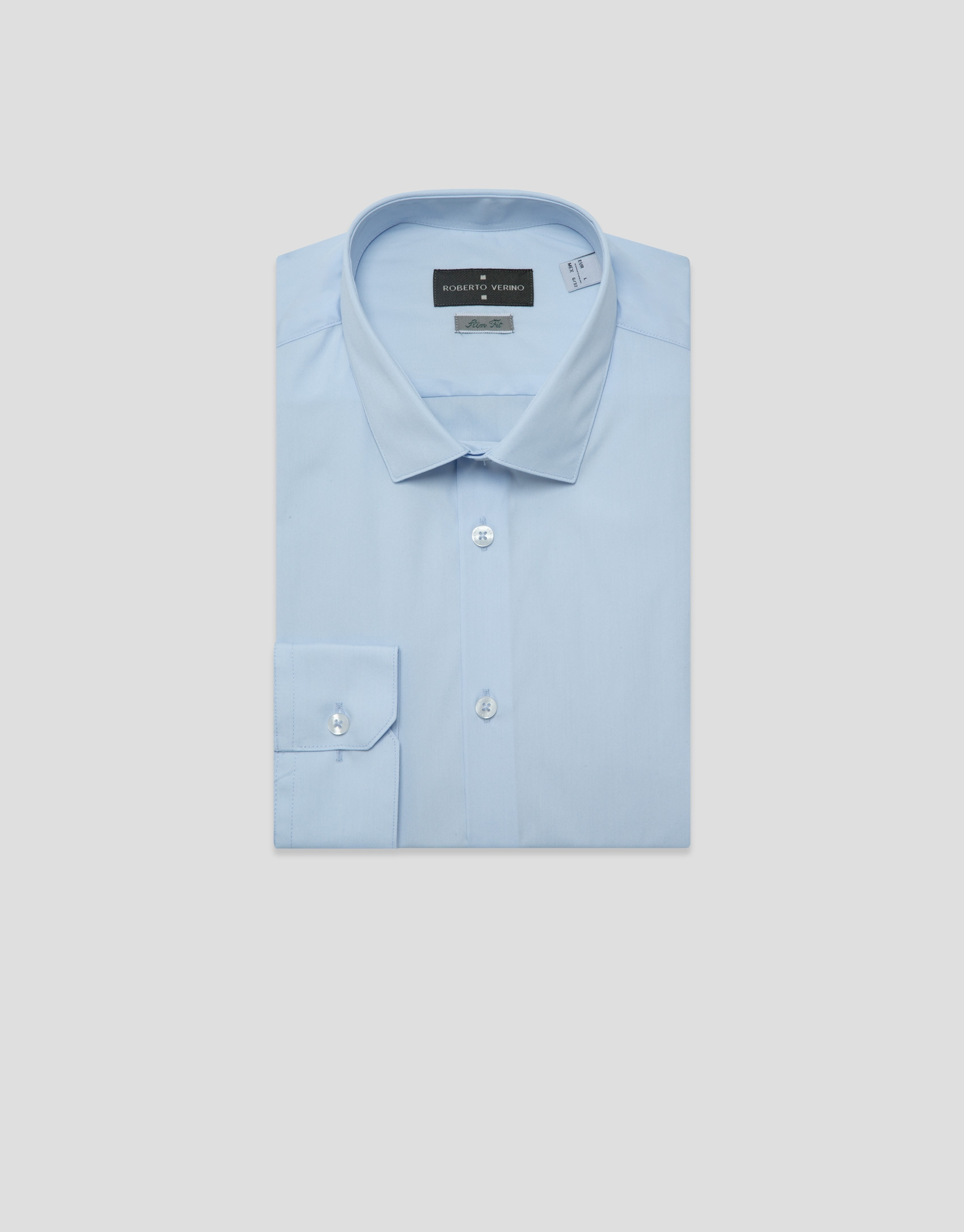 Plain light blue dress shirt - Man - SS2026 | Roberto Verino