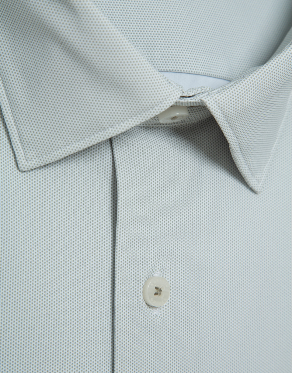 Regular fit casual shirt with light khaki ... | Roberto Verino