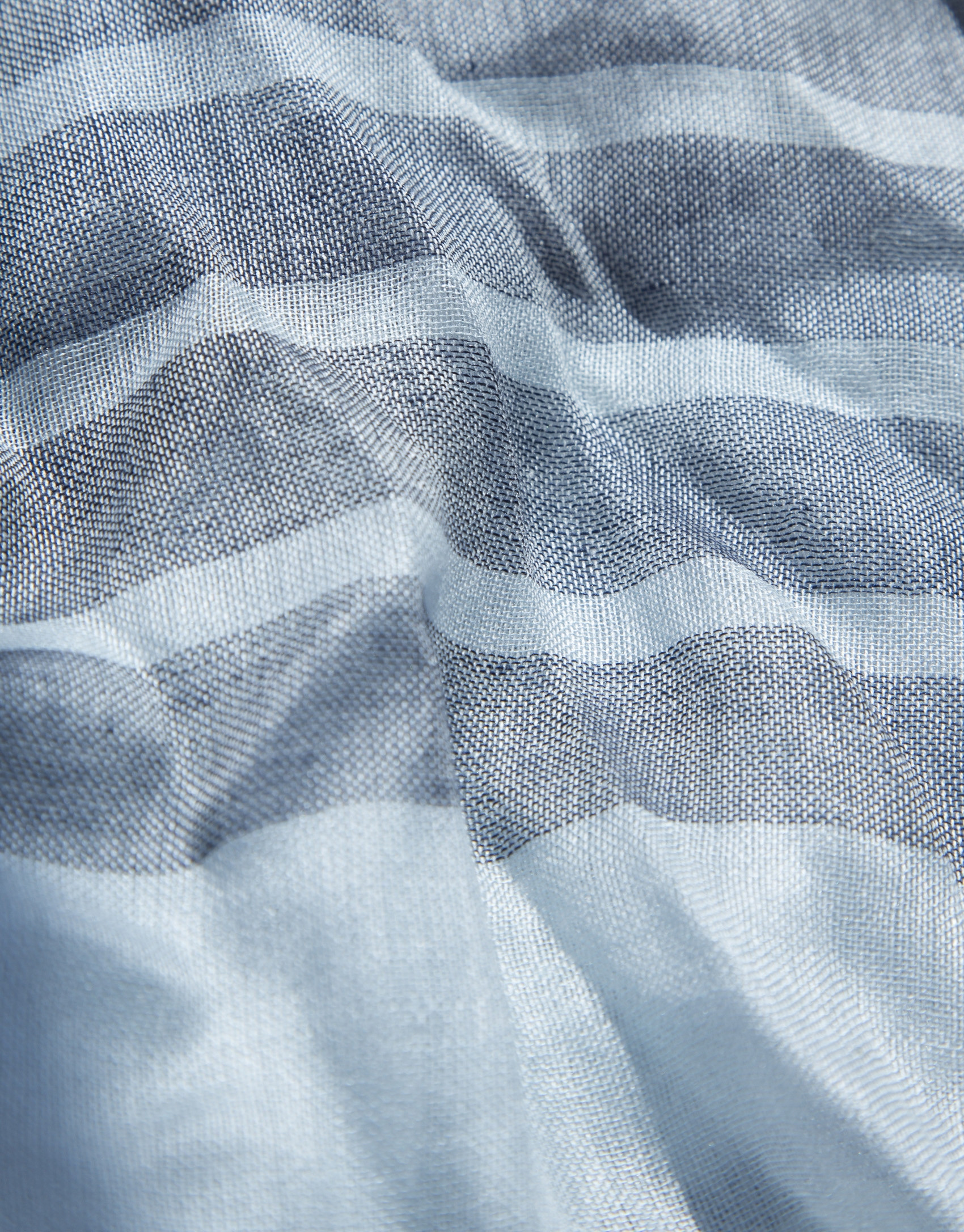 Blue striped scarf