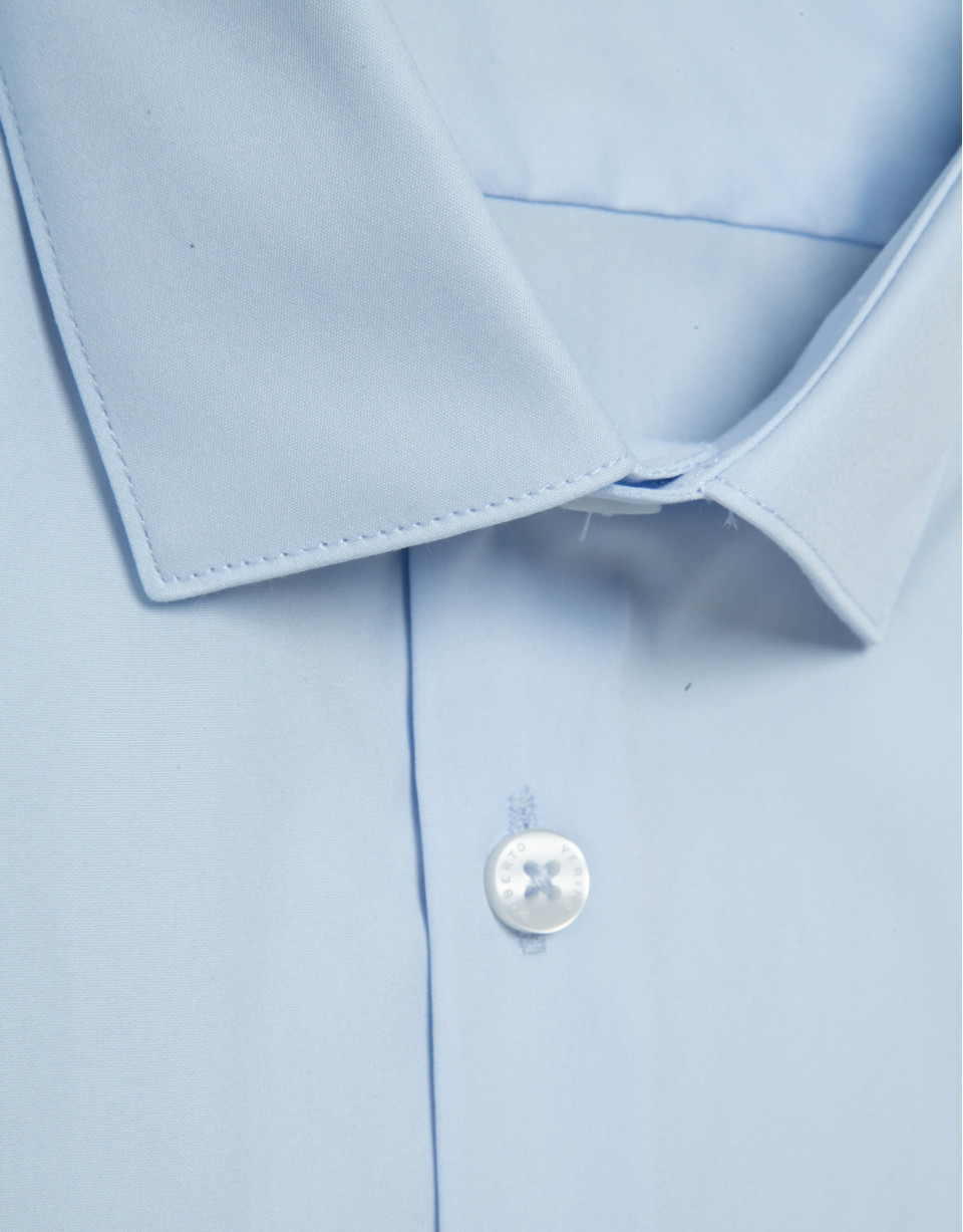 Plain light blue dress shirt - Man - SS2026 | Roberto Verino