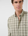 Camisa sport regular cuadros caqui perfiles ... | Roberto Verino
