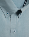 Regular fit teal Oxford casual shirt - Man | Roberto Verino