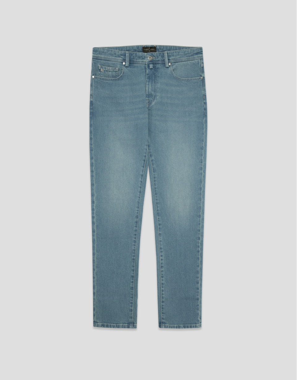 Pantalón vaquero denim slim azul claro - Hombre | Roberto Verino