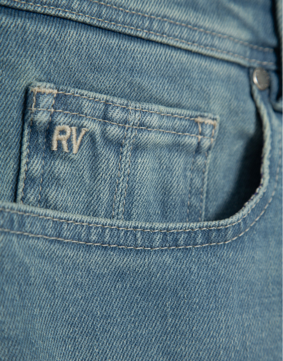 Light blue slim fit denim jeans - Man - SS2026 | Roberto Verino