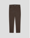 Brown dyed twill five-pocket trousers - Man | Roberto Verino