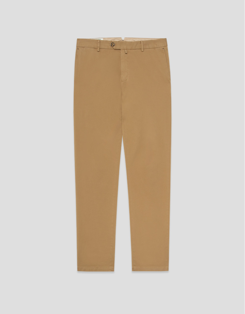 Camel-dyed chino trousers - Man - SS2026 | Roberto Verino