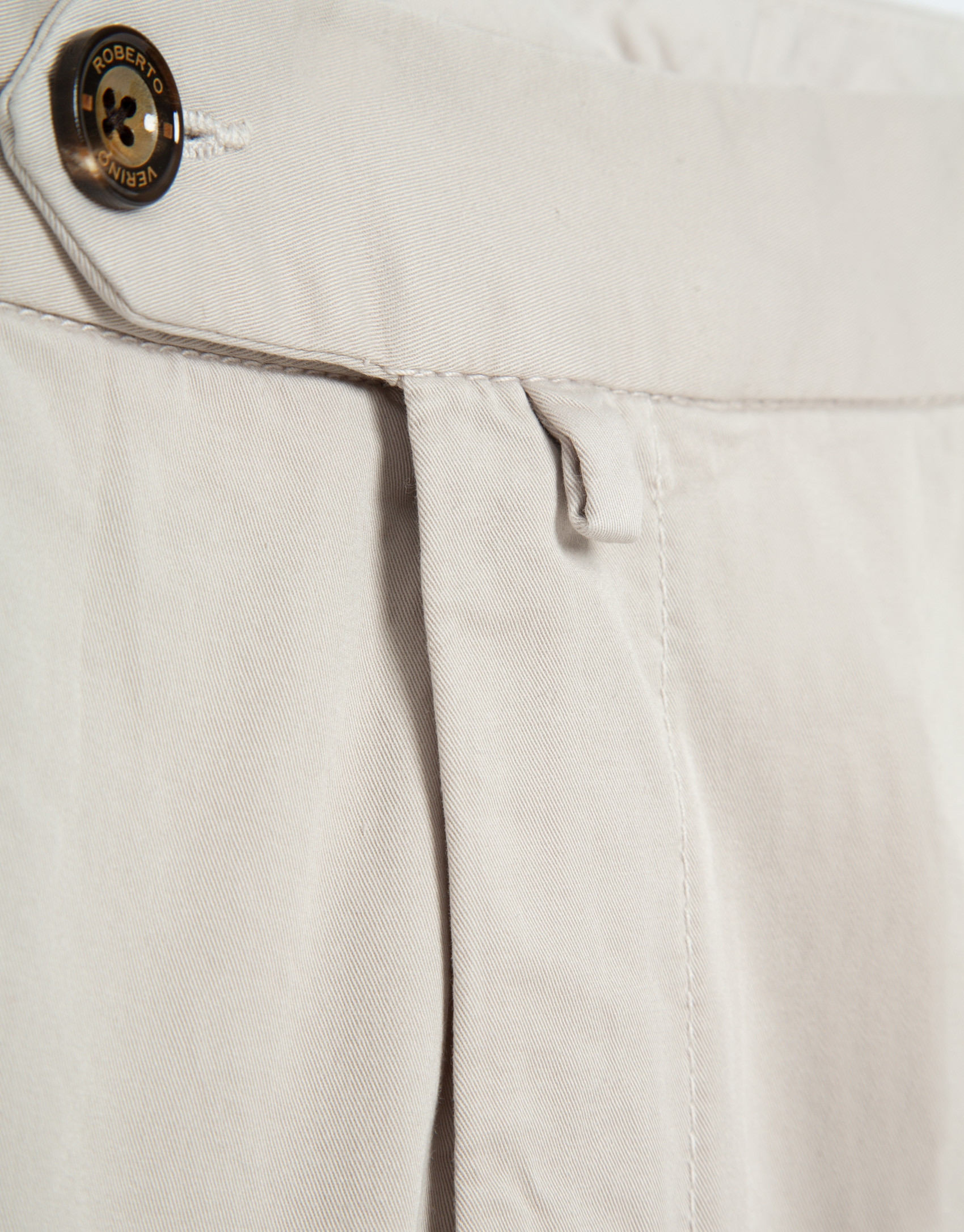 Beige dyed chino trousers - Man - SS2026 | Roberto Verino
